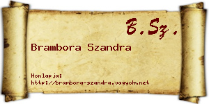 Brambora Szandra névjegykártya